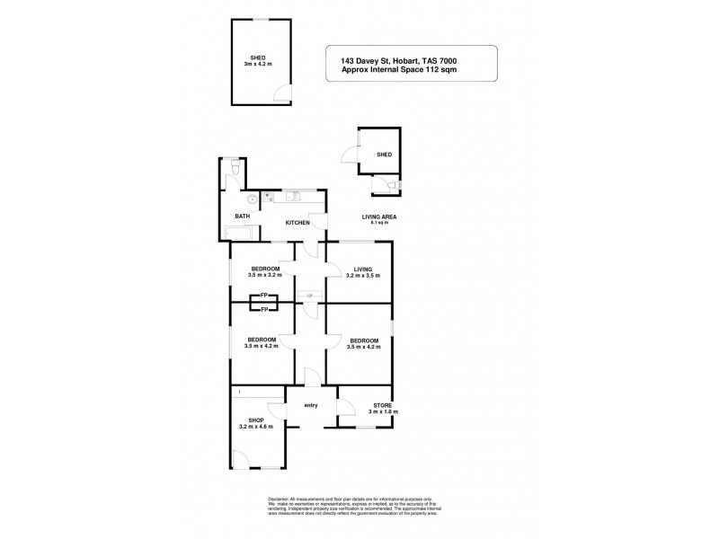 143 Davey Street, Hobart TAS 7000 Floorplan