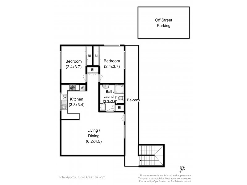 Unit 12/34 Pillinger Street, Dynnyrne TAS 7005 Floorplan