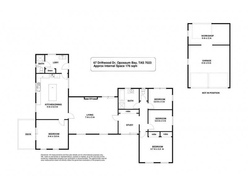 67 Driftwood Drive, Opossum Bay TAS 7023 Floorplan