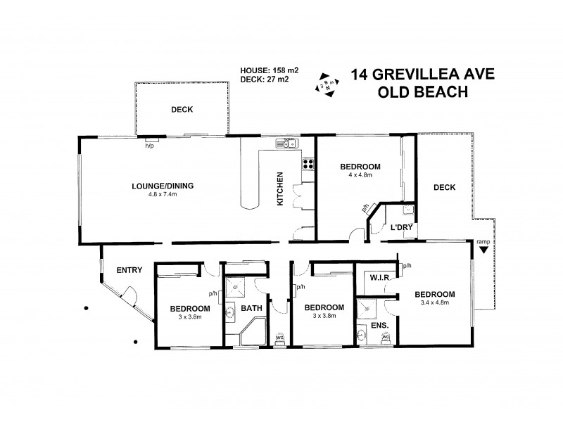 14 Grevillea Avenue, Old Beach TAS 7017 Floorplan