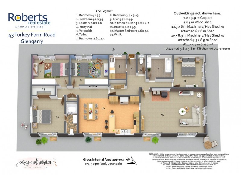 43 Turkey Farm Road, Glengarry TAS 7275 Floorplan