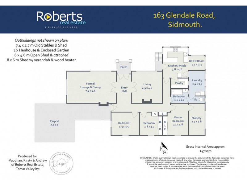 163 Glendale Road, Sidmouth TAS 7270 Floorplan