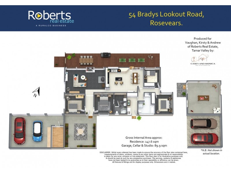 54 Bradys Lookout Road, Rosevears TAS 7277 Floorplan