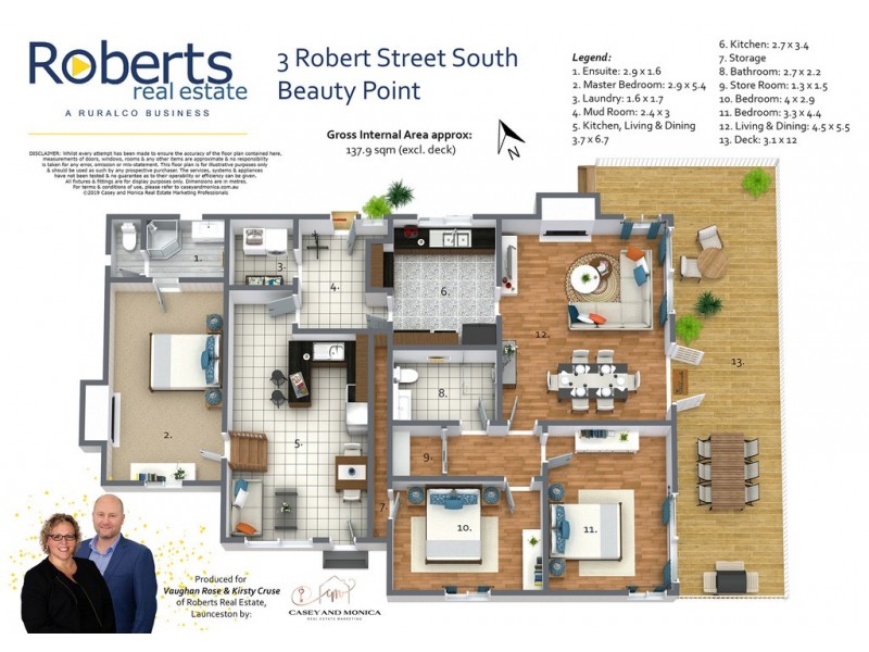 3 Robert Street South, Beauty Point TAS 7270 Floorplan