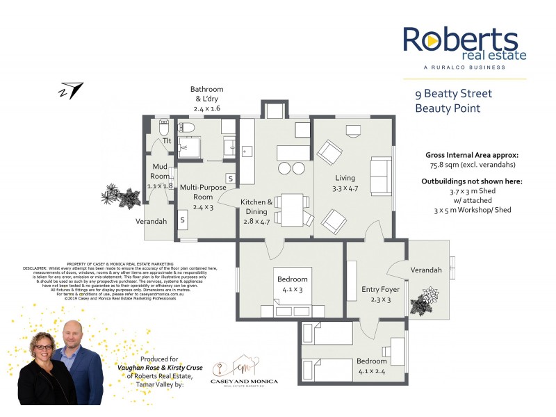 9 Beatty Street, Beauty Point TAS 7270 Floorplan