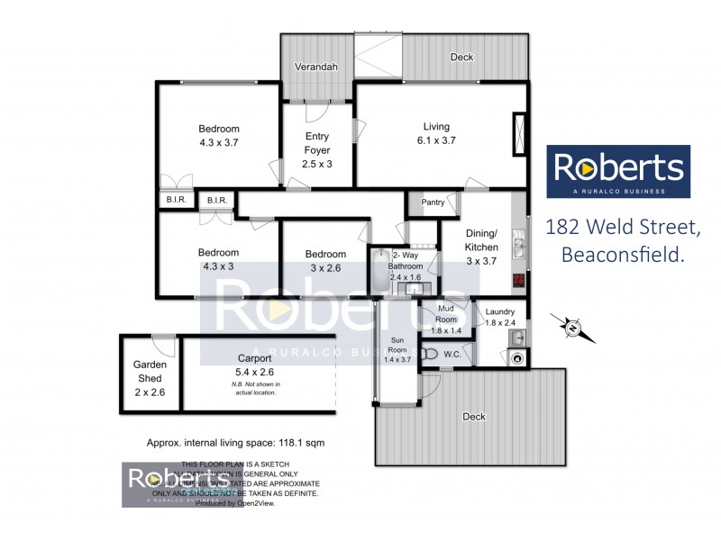 182 Weld Street, Beaconsfield TAS 7270 Floorplan