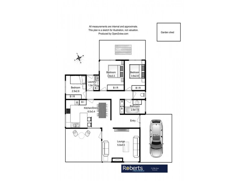 72 Pitt Avenue, Riverside TAS 7250 Floorplan