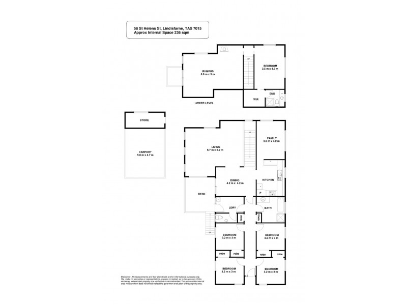 58 St Helens Street, Lindisfarne TAS 7015 Floorplan