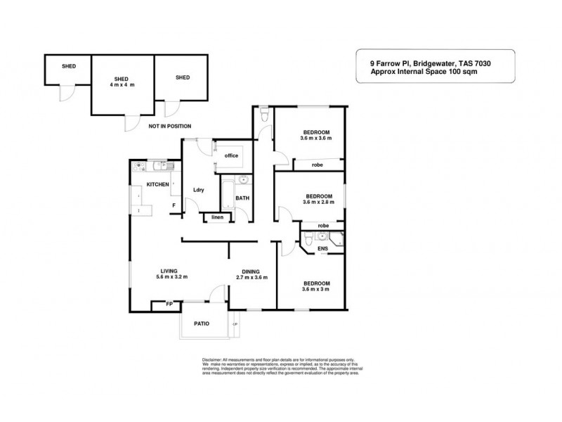 9 Farrow Place, Bridgewater TAS 7030 Floorplan