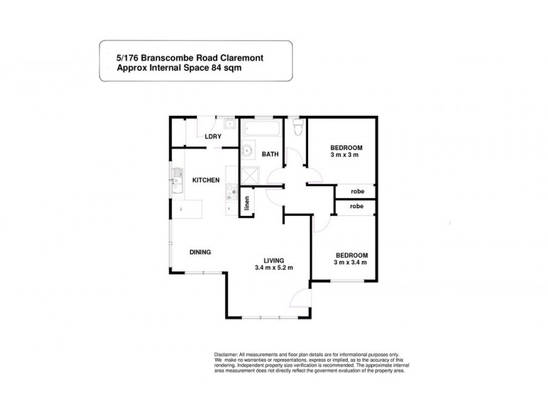 5/176 Branscombe Road, Claremont TAS 7011 Floorplan