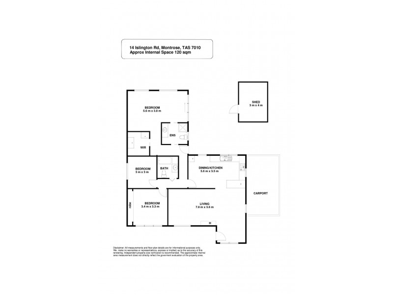 14 Islington Road, Montrose TAS 7010 Floorplan