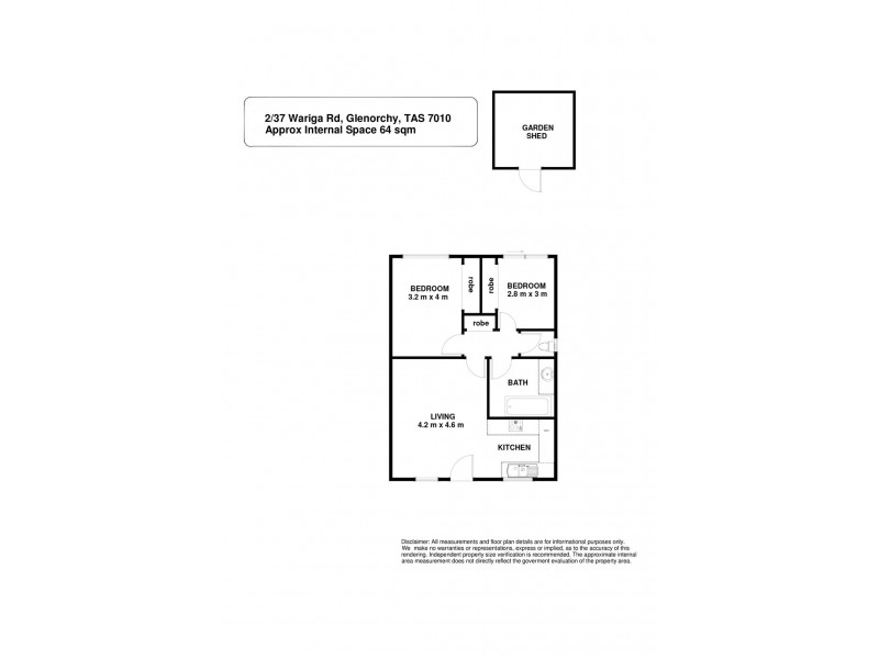 2/37 Wariga Road, Glenorchy TAS 7010 Floorplan