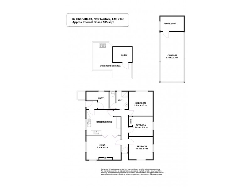 32 Charlotte Street, New Norfolk TAS 7140 Floorplan