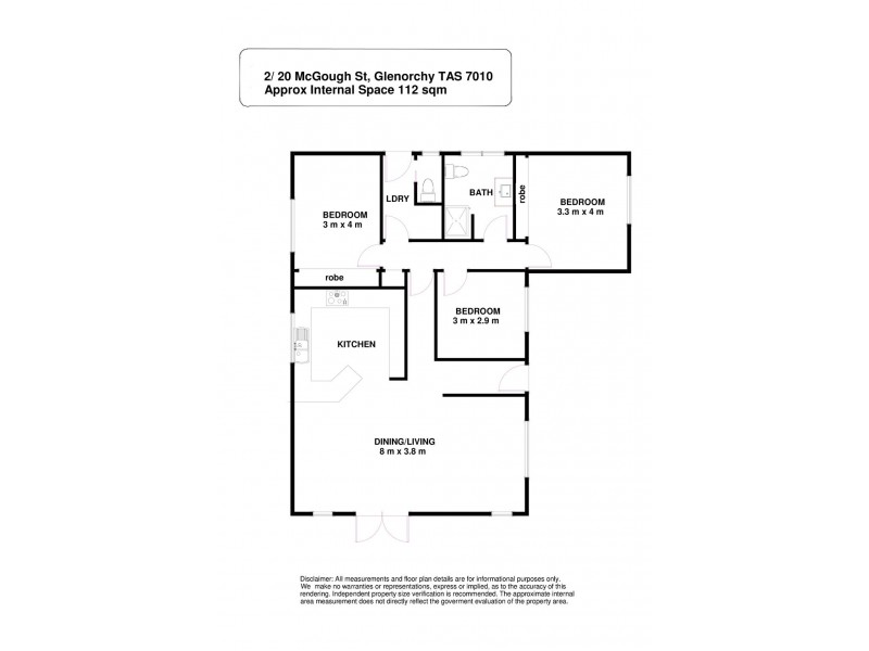 2/20a McGough Street, Glenorchy TAS 7010 Floorplan