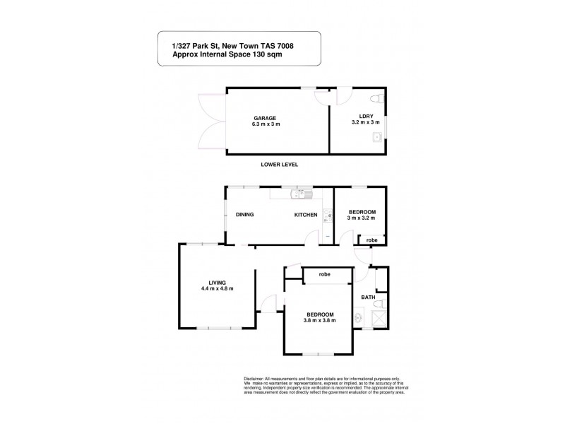1/327 Park Street, New Town TAS 7008 Floorplan