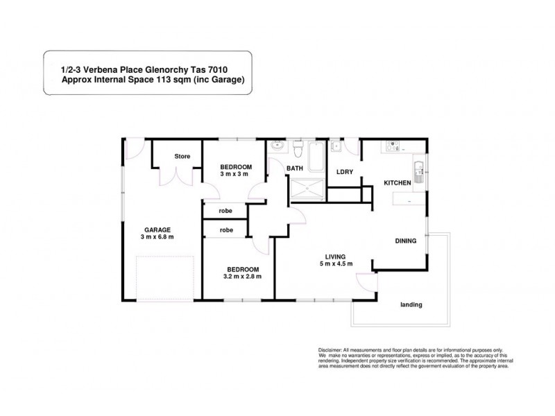 1/2-3 Verbena Place, Glenorchy TAS 7010 Floorplan