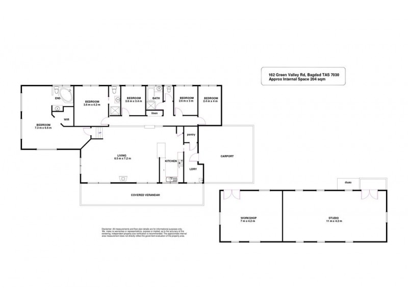 162 Green Valley Road, Bagdad TAS 7030 Floorplan