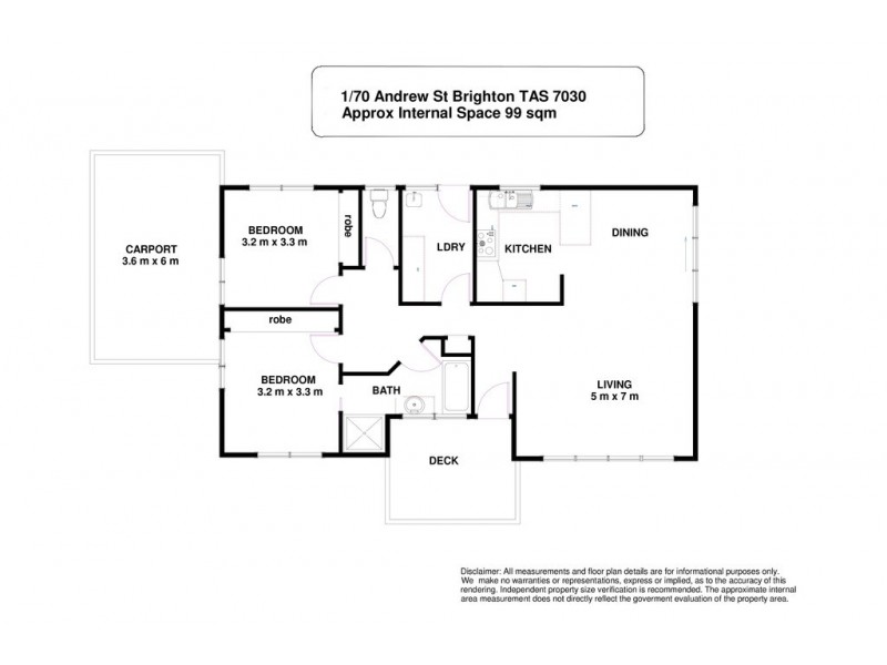 1/70 Andrew Street, Brighton TAS 7030 Floorplan