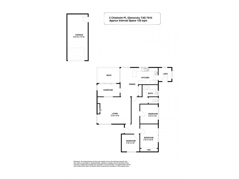 5 Chisholm Place, Glenorchy TAS 7010 Floorplan