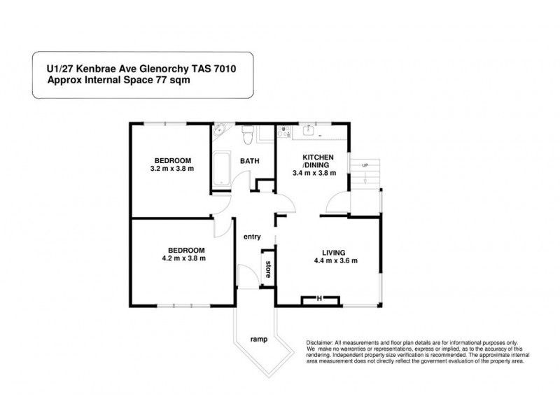 1/27 Kenbrae Avenue, Glenorchy TAS 7010 Floorplan