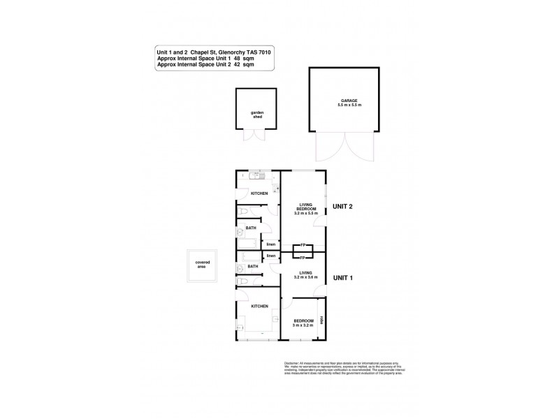 1 and 2/62 Tolosa Street, Glenorchy TAS 7010 Floorplan