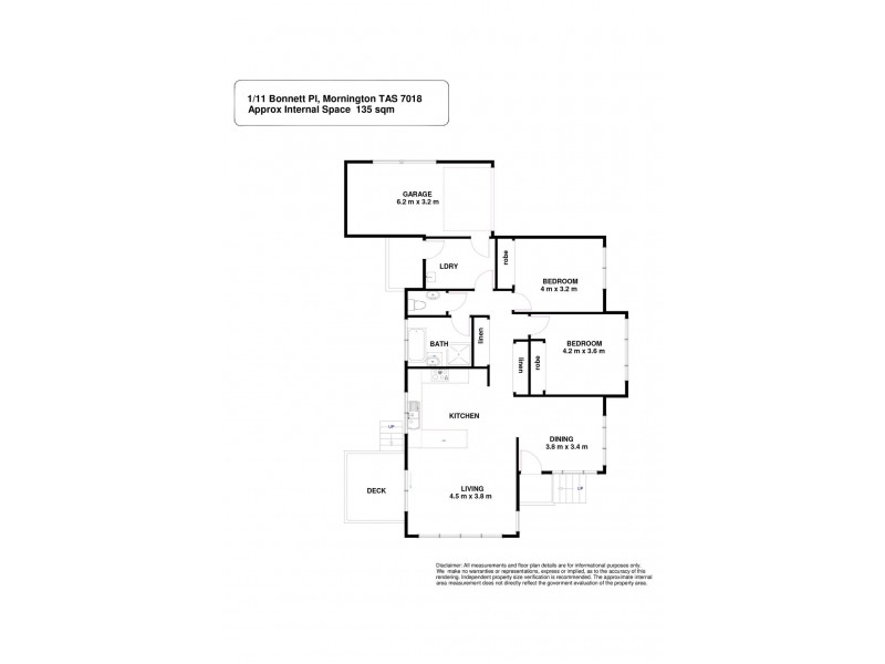 1/11 Bonnett Place, Mornington TAS 7018 Floorplan