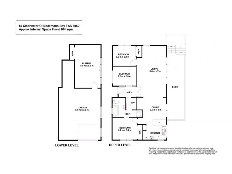 15 Clearwater Court, Blackmans Bay TAS 7052 Floorplan