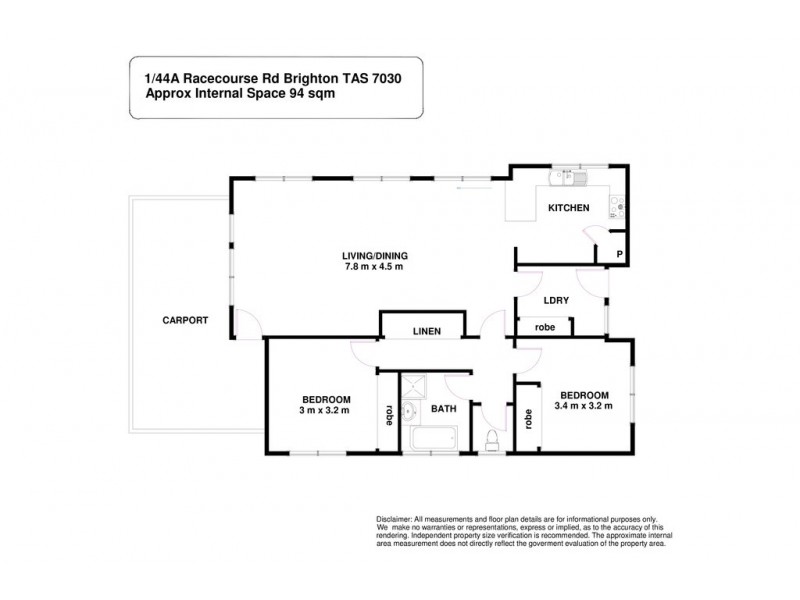 1/44A Racecourse Road, Brighton TAS 7030 Floorplan