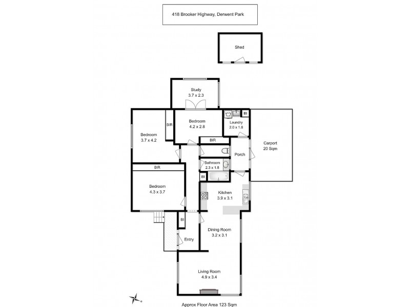 418 Brooker Highway, Derwent Park TAS 7009 Floorplan