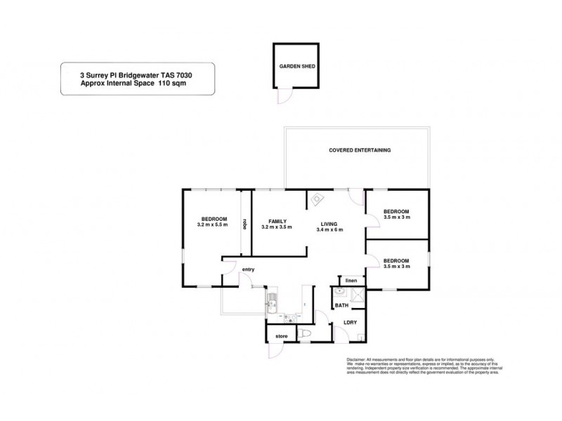 3 Surrey Place, Bridgewater TAS 7030 Floorplan