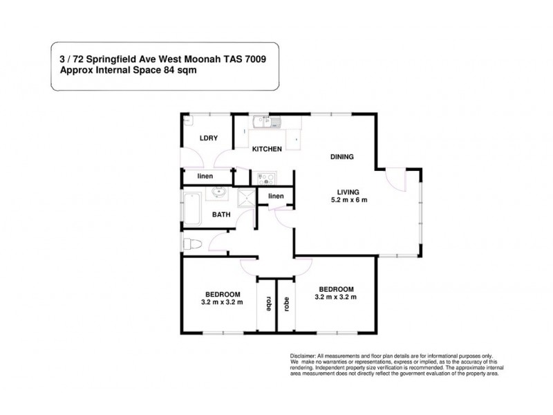 3/72 Springfield Avenue, West Moonah TAS 7009 Floorplan