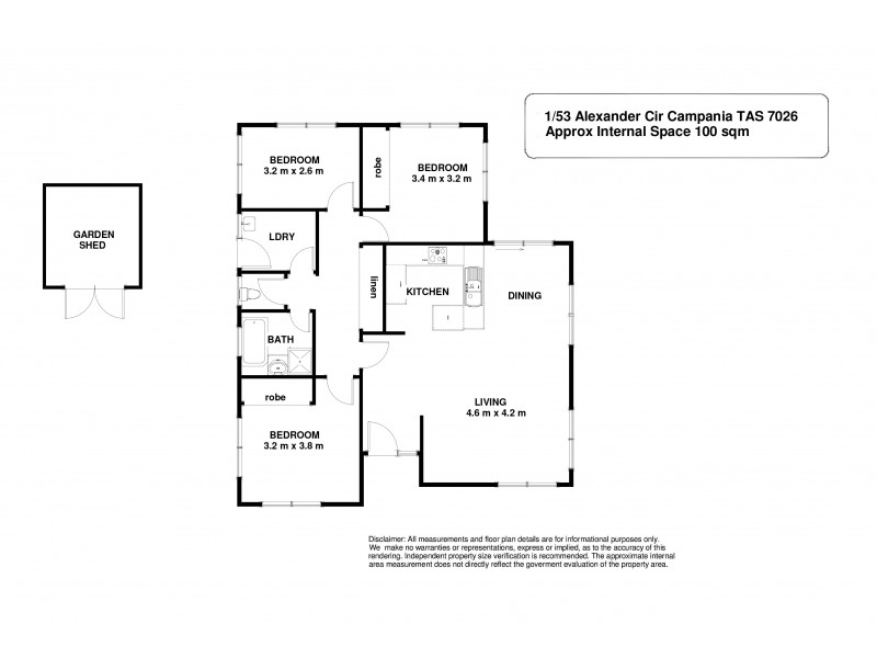 1/53 Alexander Circle, Campania TAS 7026 Floorplan