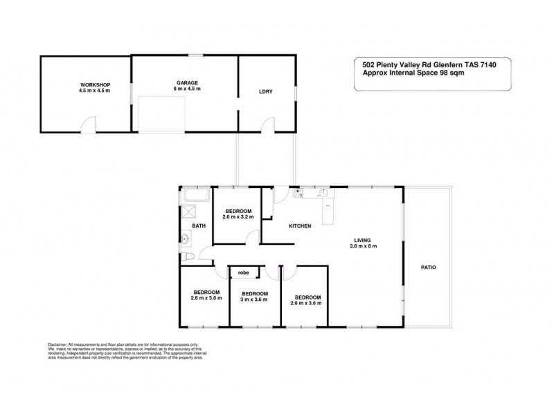 502 Plenty Valley Road, Glenfern TAS 7140 Floorplan