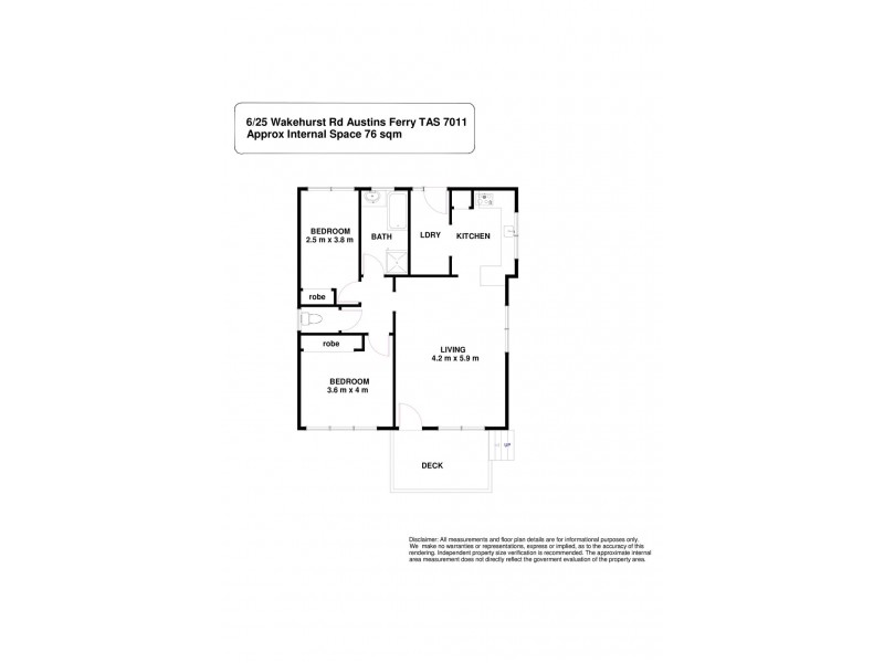 6/25 Wakehurst Road, Austins Ferry TAS 7011 Floorplan