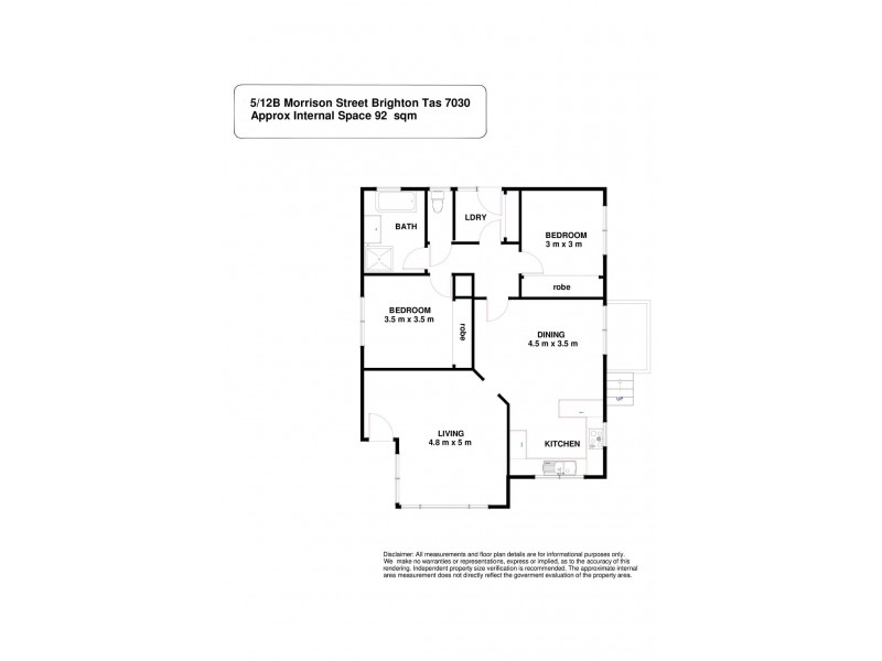 5/12B Morrison Street, Brighton TAS 7030 Floorplan