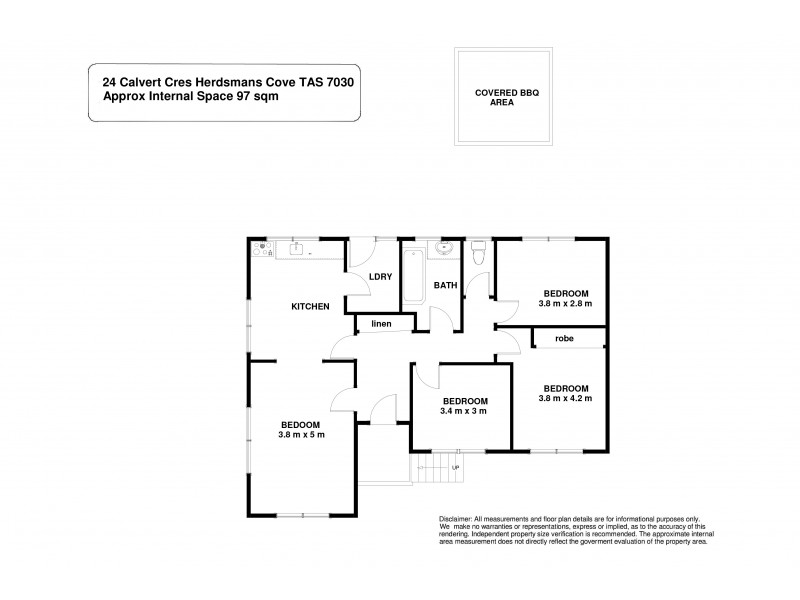 24 Calvert Crescent, Herdsmans Cove TAS 7030 Floorplan