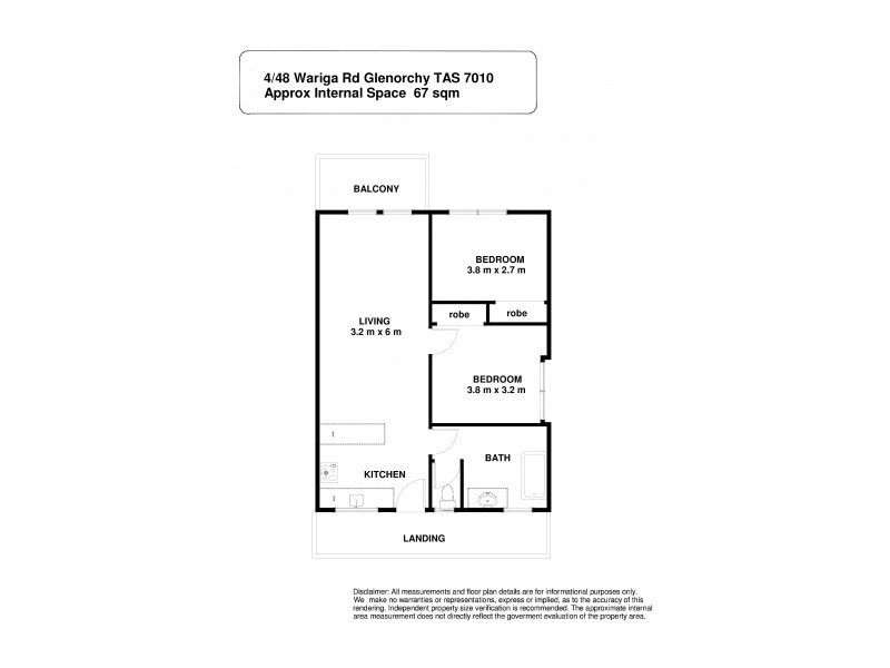 4/48 Wariga Road, Glenorchy TAS 7010 Floorplan