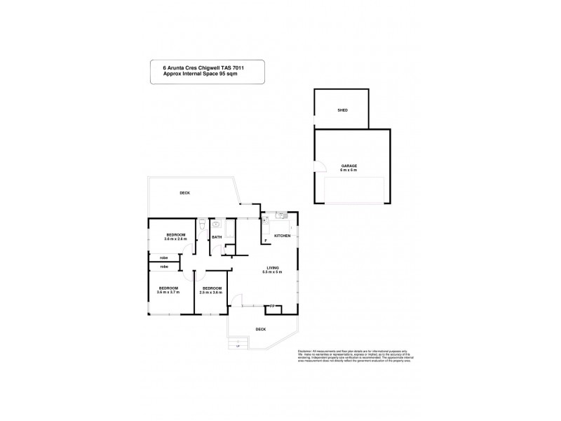 6 Arunta Crescent, Chigwell TAS 7011 Floorplan