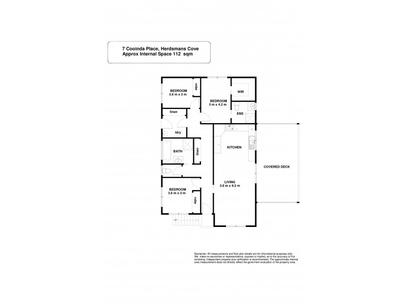 7 Cooinda Place, Herdsmans Cove TAS 7030 Floorplan