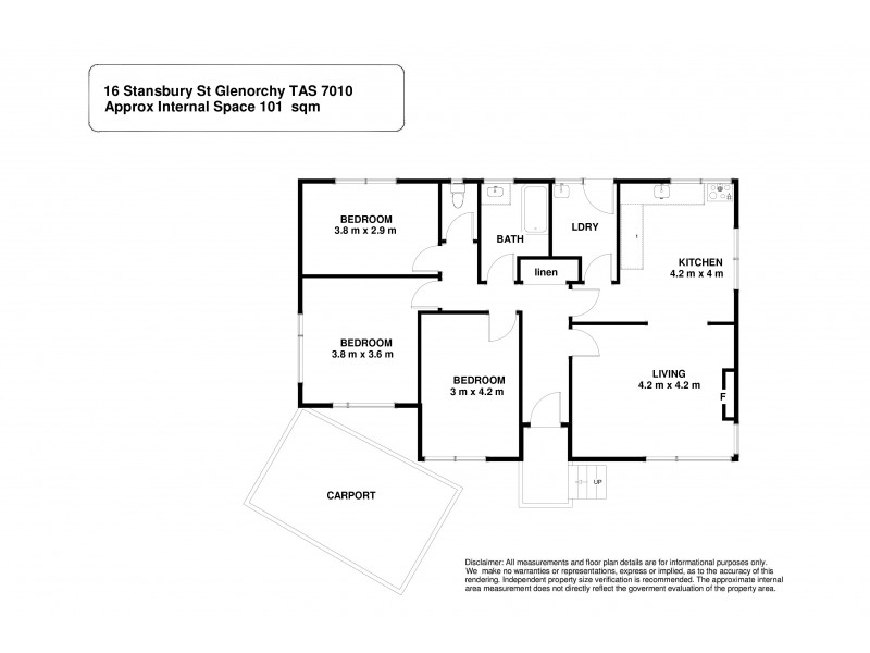 16 Stansbury Street, Glenorchy TAS 7010 Floorplan