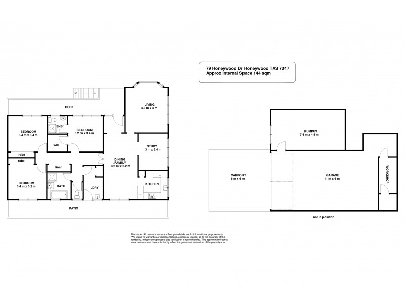 79 Honeywood Drive, Honeywood TAS 7017 Floorplan