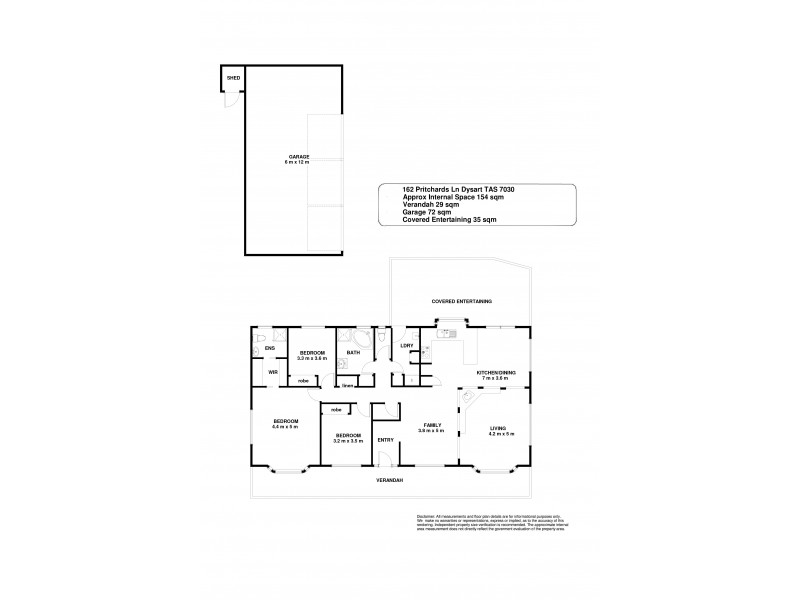 162 Pritchards Lane, Dysart TAS 7030 Floorplan