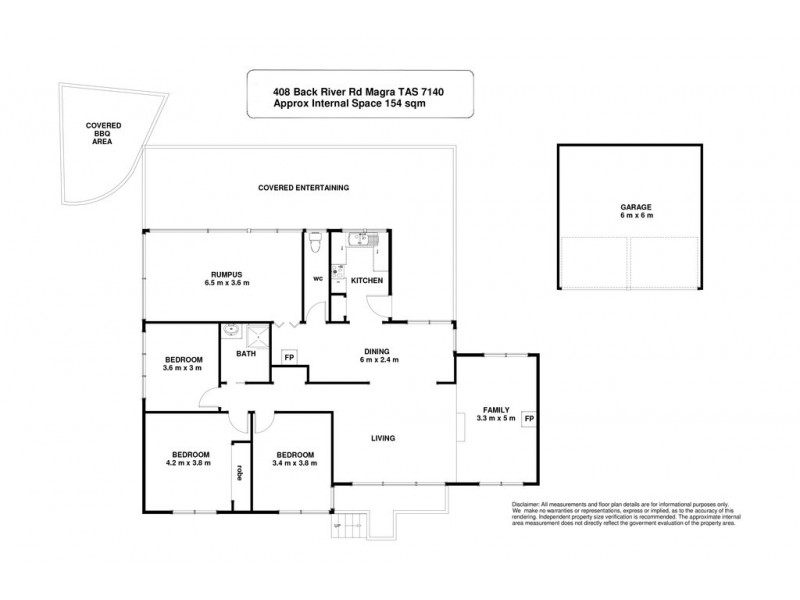 408 Back River Road, Magra TAS 7140 Floorplan