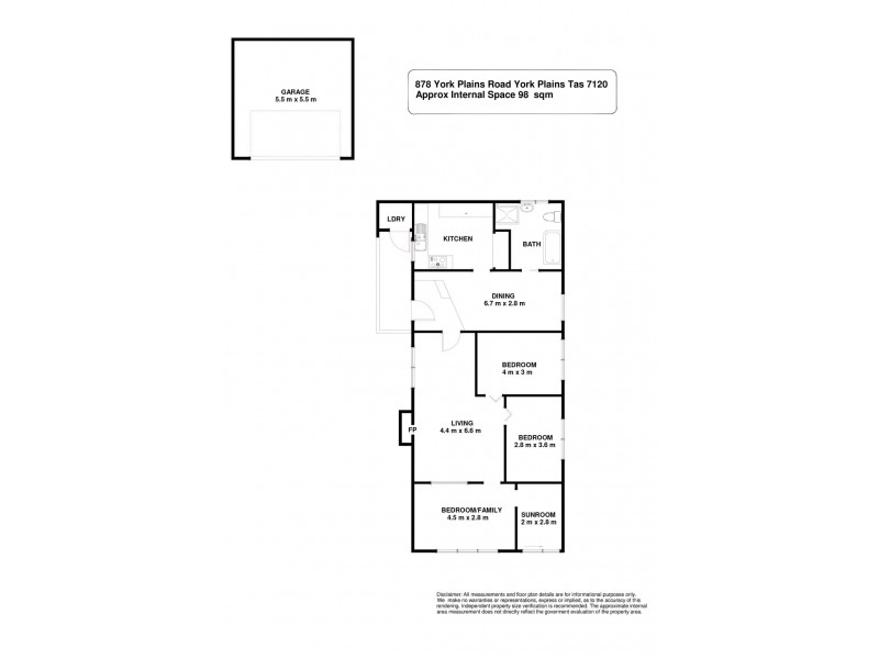 878 York Plains Road, York Plains TAS 7120 Floorplan