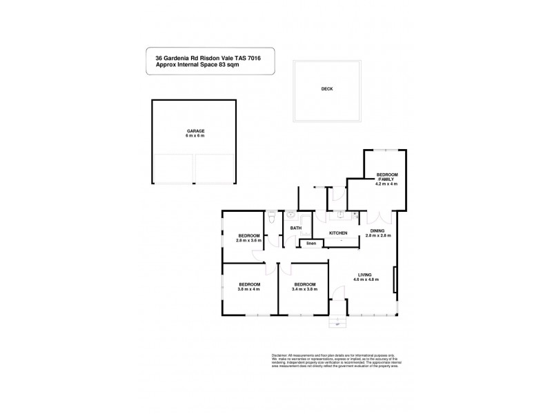 36 Gardenia Road, Risdon Vale TAS 7016 Floorplan