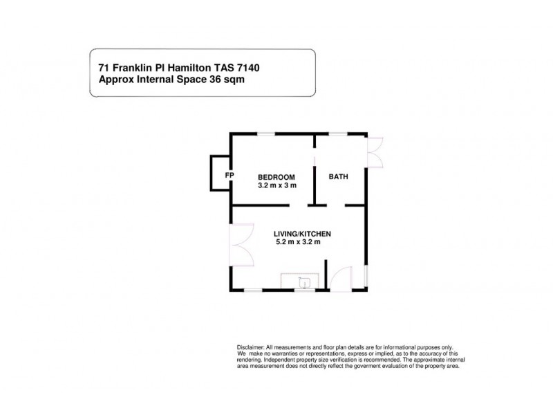 71 Franklin Place, Hamilton TAS 7140 Floorplan