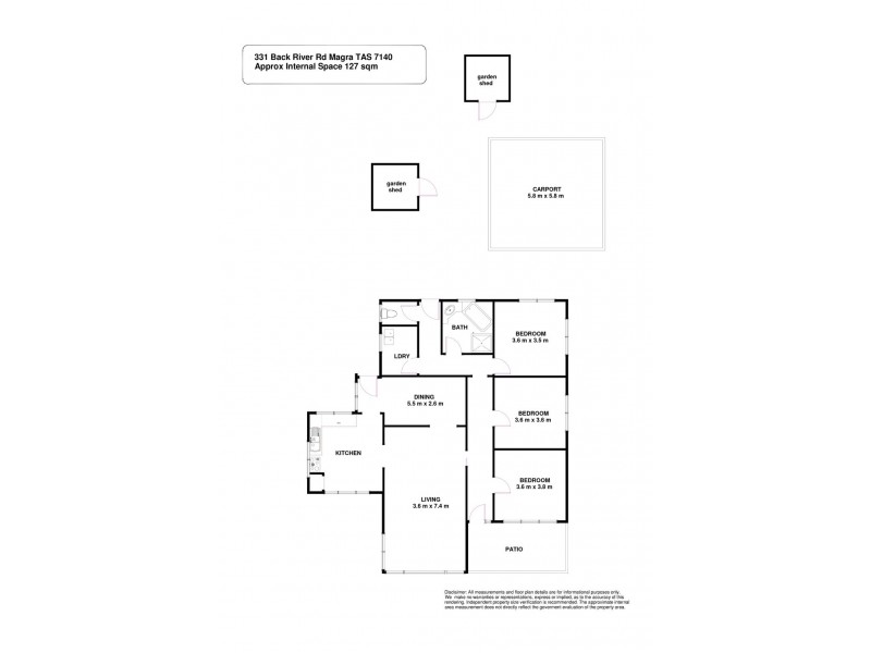 331 Back River Road, Magra TAS 7140 Floorplan
