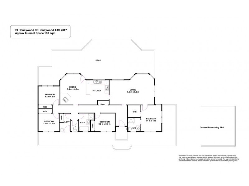 99 Honeywood Drive, Honeywood TAS 7017 Floorplan