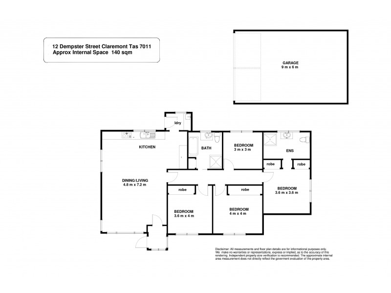 12 Dempster Street, Claremont TAS 7011 Floorplan