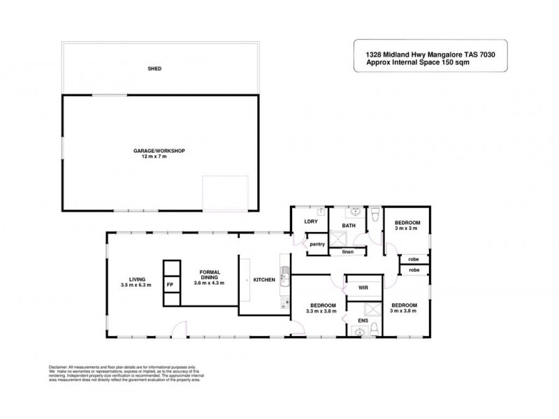 1328 Midland Highway, Mangalore TAS 7030 Floorplan
